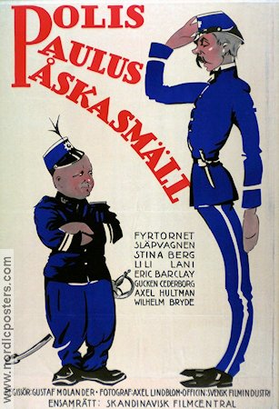 Polis Paulus påskasmäll 1925 movie poster Fyrtornet och Släpvagnen Fy og Bi Gustaf Molander Holiday