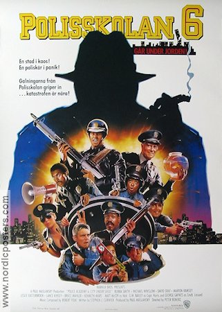 Police Academy 6: City Under Siege 1989 movie poster Bubba Smith David Graf Michael Winslow Peter Bonerz Police and thieves