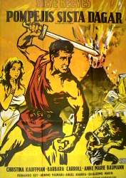 The Last Days of Pompeii 1960 movie poster Steve Reeves Sword and sandal