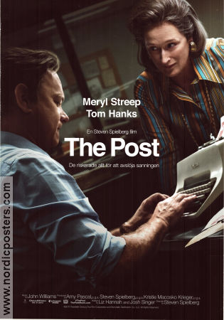 The Post 2017 movie poster Meryl Streep Tom Hanks Sarah Paulson Steven Spielberg Newspapers