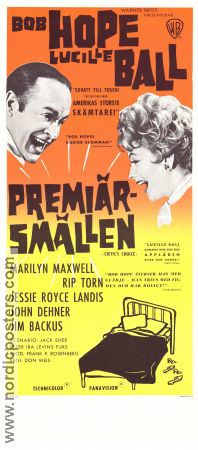 Premiärsmällen 1963 poster Bob Hope Lucille Ball Marilyn Maxwell Don Weis