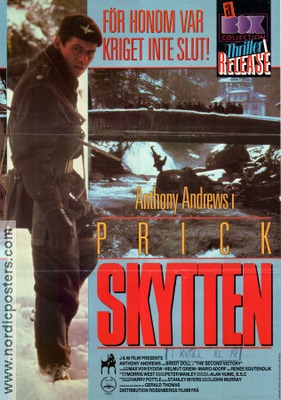 Prickskytten 1987 poster Anthony Andrews Max von Sydow Helmut Griem Gerald Thomas Krig