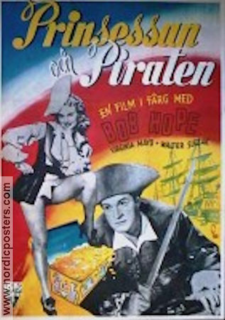 The Princess and the Pirate 1944 movie poster Bob Hope Virginia Mayo Walter Brennan David Butler