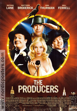 The Producers 2005 movie poster Nathan Lane Matthew Broderick Uma Thurman Will Ferrell Susan Stroman