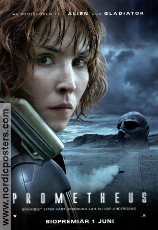 Prometheus 2012 movie poster Noomi Rapace Logan Marshall-Green Michael Fassbender Charlize Theron Ridley Scott Find more: Alien