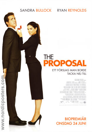 The Proposal 2009 poster Sandra Bullock Ryan Reynolds Mary Steenburgen Anne Fletcher