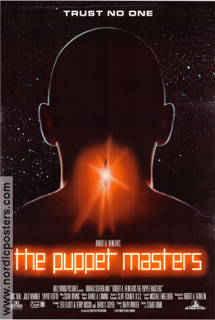 The Puppet Masters 1994 movie poster Donald Sutherland Eric Thal Julie Warner Stuart Orme Writer: Robert Heinlein