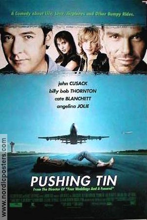 Pushing Tin 1999 movie poster John Cusack Angelina Jolie Mike Newell Planes