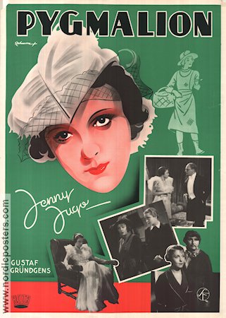 Pygmalion 1937 movie poster Jenny Jugo Erich Engel Eric Rohman art