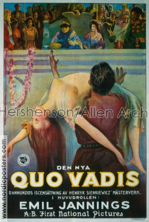 Quo Vadis 1924 movie poster Emil Jannings