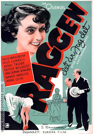 Raggen det är jag det 1936 movie poster Isa Quensel Aino Taube Nils Wahlbom Eric Rohman art