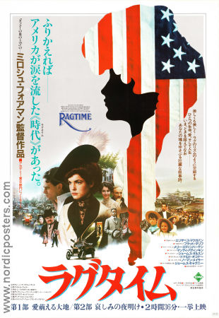 Ragtime 1982 movie poster James Cagney Elizabeth McGovern Howard E Rollins Jr Milos Forman