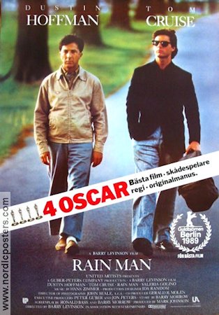 Rain Man 1988 poster Dustin Hoffman Barry Levinson