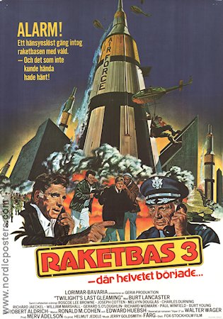 Raketbas 3 1977 poster Burt Lancaster Richard Widmark Roscoe Lee Browne Robert Aldrich Rymdskepp