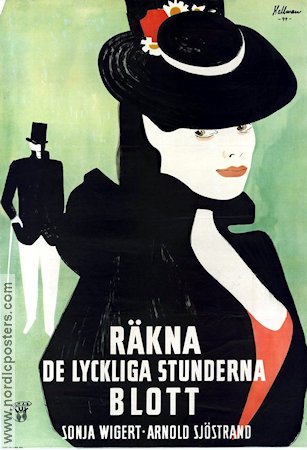 Räkna de lyckliga stunderna blott 1944 movie poster Sonja Wigert