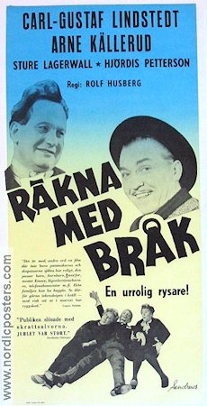 Räkna med bråk 1957 movie poster Carl-Gustaf Lindstedt Arne Källerud Hjördis Petterson Rolf Husberg