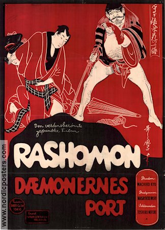 Rashomon 1950 movie poster Toshiro Mifune Machiko Kyo Masayuki Mori Akira Kurosawa Asia