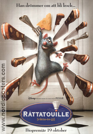 Ratatouille 2007 movie poster Brad Garrett Brad Bird Production: Pixar Animation Food and drink