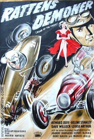 Roar of the Crowd 1953 movie poster Howard Duff Cars and racing