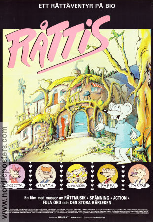 Råttis 1986 poster Leif Westerlund Lennart Gustafsson Animerat