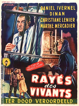 Rayés des vivants 1952 movie poster Daniel Ivernel