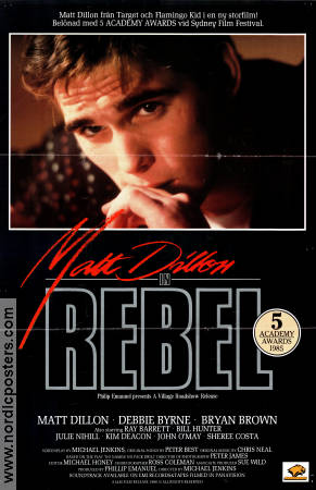 Rebel 1985 movie poster Matt Dillon Debbie Byrne Bryan Brown Michael Jenkins Country: Australia