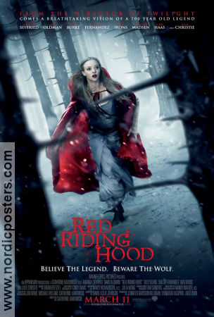 Red Riding Hood 2011 movie poster Amanda Seyfried Gary Oldman Billy Burke Catherine Hardwicke