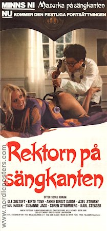 Rektorn på sängkanten 1972 poster Ole Söltoft Birte Tove Annie Birgit Garde John Hilbard Danmark