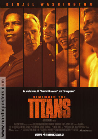 Remember the Titans 2000 movie poster Denzel Washington Ryan Gosling Will Patton Boaz Yakin Sports