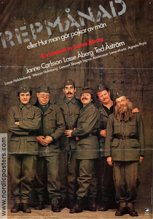 Repmånad 1979 movie poster Lasse Åberg Janne Carlsson Ted Åström Weiron Holmberg Lasse Haldenberg War