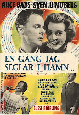 Resan till dej 1953 movie poster Alice Babs Sven Lindberg Jussi Björling Stig Olin