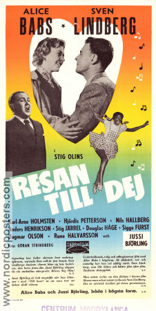 Resan till dej 1953 movie poster Alice Babs Sven Lindberg Jussi Björling Stig Olin
