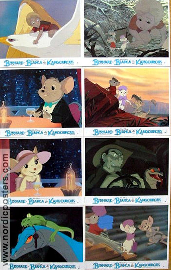 The Rescuers Down Under 1990 lobby card set Animation