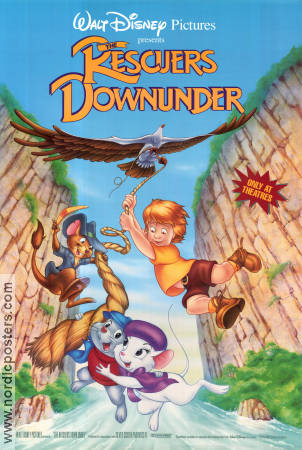 The Rescuers Down Under 1990 poster Bob Newhart Hendel Butoy Animerat Filmen från: Australia