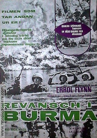 Objective Burma 1945 movie poster Errol Flynn James Brown William Prince Raoul Walsh War