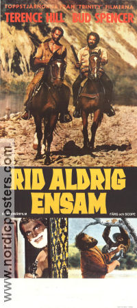 Rid aldrig ensam 1967 poster Terence Hill Bud Spencer Frank Wolff Giuseppe Colizzi