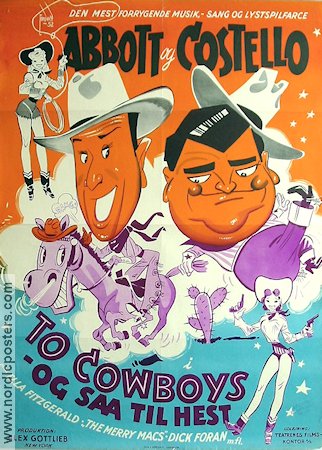 Ride ´Em Cowboy 1951 movie poster Abbott and Costello