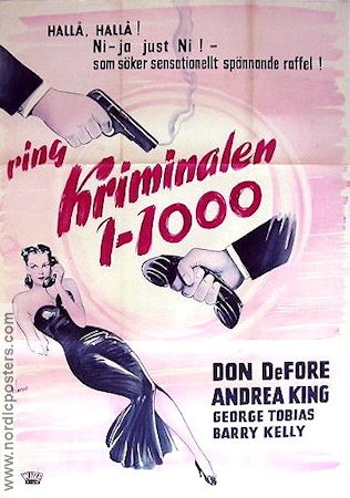 Southside 1-1000 1950 movie poster Don DeFore Andrea King George Tobias Boris Ingster Film Noir Telephones Guns weapons