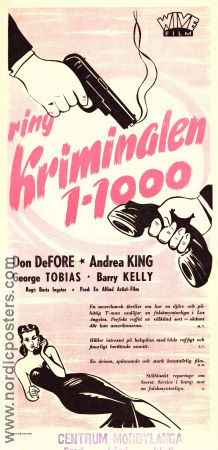Southside 1-1000 1950 movie poster Don DeFore Andrea King George Tobias Boris Ingster Film Noir Telephones Guns weapons