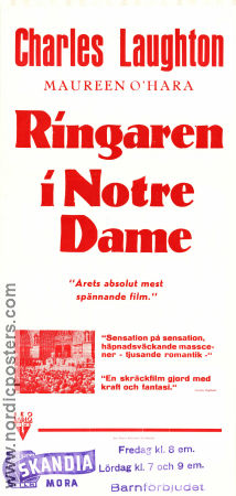 The Hunchback of Notre Dame 1939 movie poster Charles Laughton Maureen O´Hara Cedric Hardwicke William Dieterle