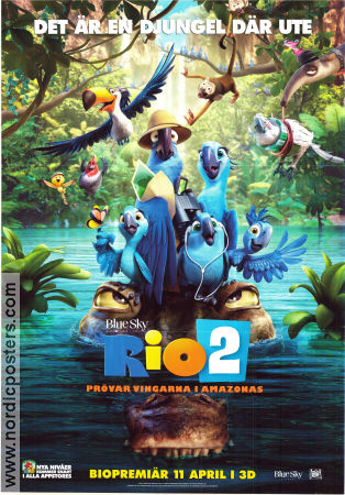 Rio 2 2014 movie poster Jesse Eisenberg Carlos Saldanha Animation