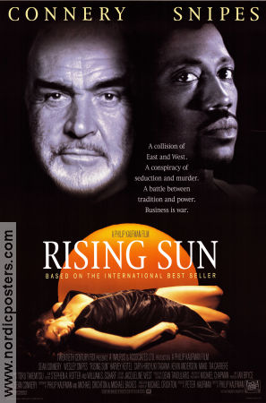 Rising Sun 1993 movie poster Sean Connery Wesley Snipes Harvey Keitel Philip Kaufman