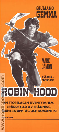 Robin Hood 1971 poster Giuliano Gemma Mark Damon Luis Davila Giorgio Ferroni Affischkonstnär: Walter Bjorne