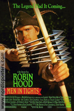 Robin Hood: Men in Tights 1993 movie poster Cary Elwes Richard Lewis Roger Rees Mel Brooks Find more: Robin Hood