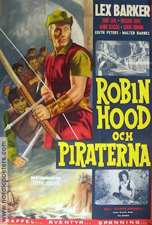 Robin Hood e i pirati 1960 movie poster Lex Barker Jocelyn Lane Rossana Rory Giorgio Simonelli