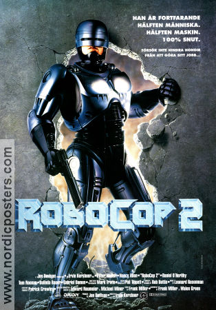 RoboCop 2 1990 poster Peter Weller Nancy Allen Belinda Bauer Irvin Kershner Robotar Poliser