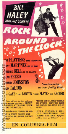 Rock Around the Clock 1956 movie poster Bill Haley The Platters Fred F Sears Rock and pop Dance