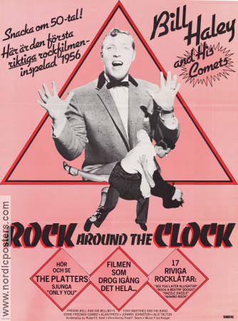 Rock Around the Clock 1956 movie poster Bill Haley The Platters Fred F Sears Rock and pop Dance