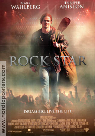 Rock Star 2001 poster Mark Wahlberg Jennifer Aniston Stephen Herek Rock och pop