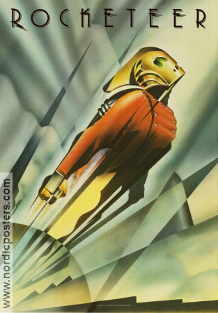 The Rocketeer 1991 movie poster Bill Campbell Timothy Dalton Jennifer Connelly Joe Johnston From comics Art Deco